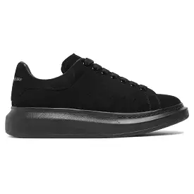 Alexander Mcqueen Raised Sole Suede Triple Black Sneaker (W)