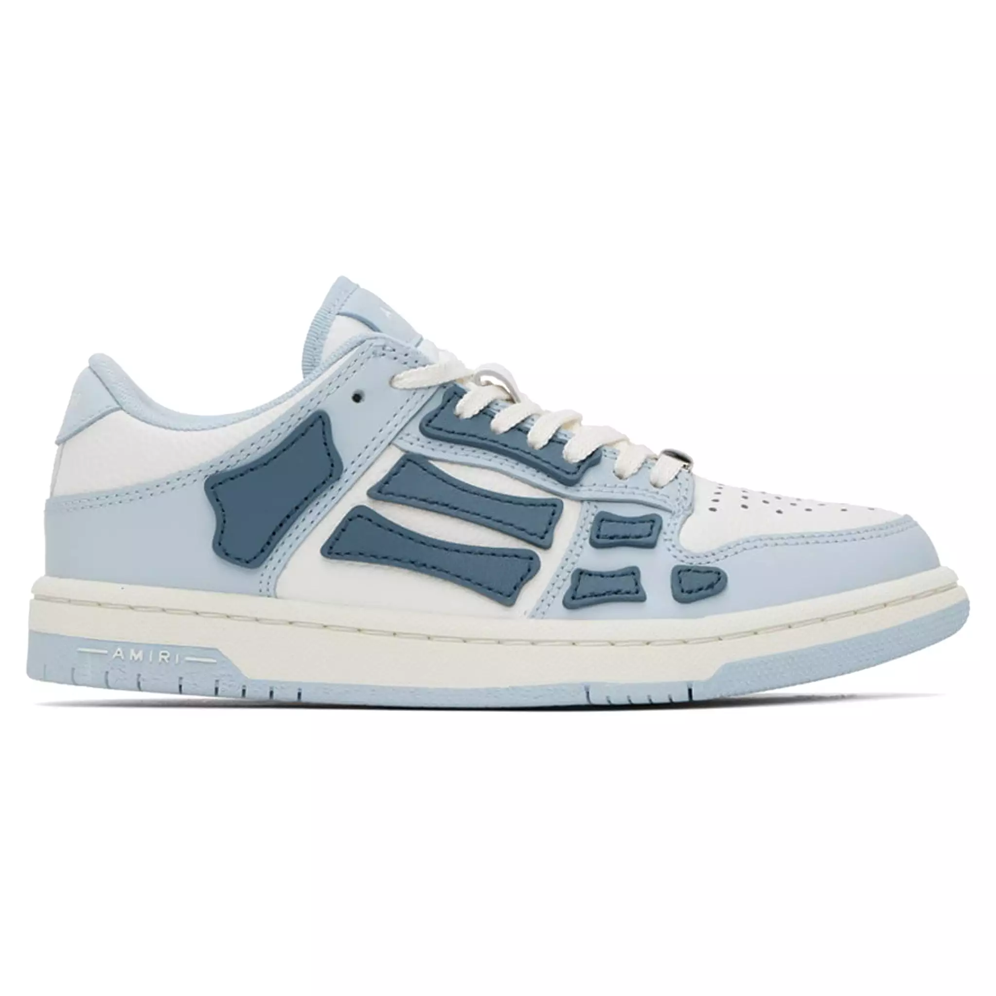 Amiri Skeleton Low Top Baby Blue White Sneaker