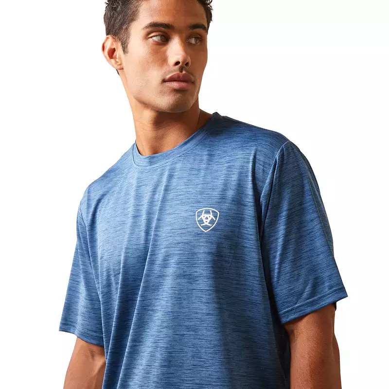 'Ariat' Men's Charger Ariat Stamp T-Shirt - Sky Fall