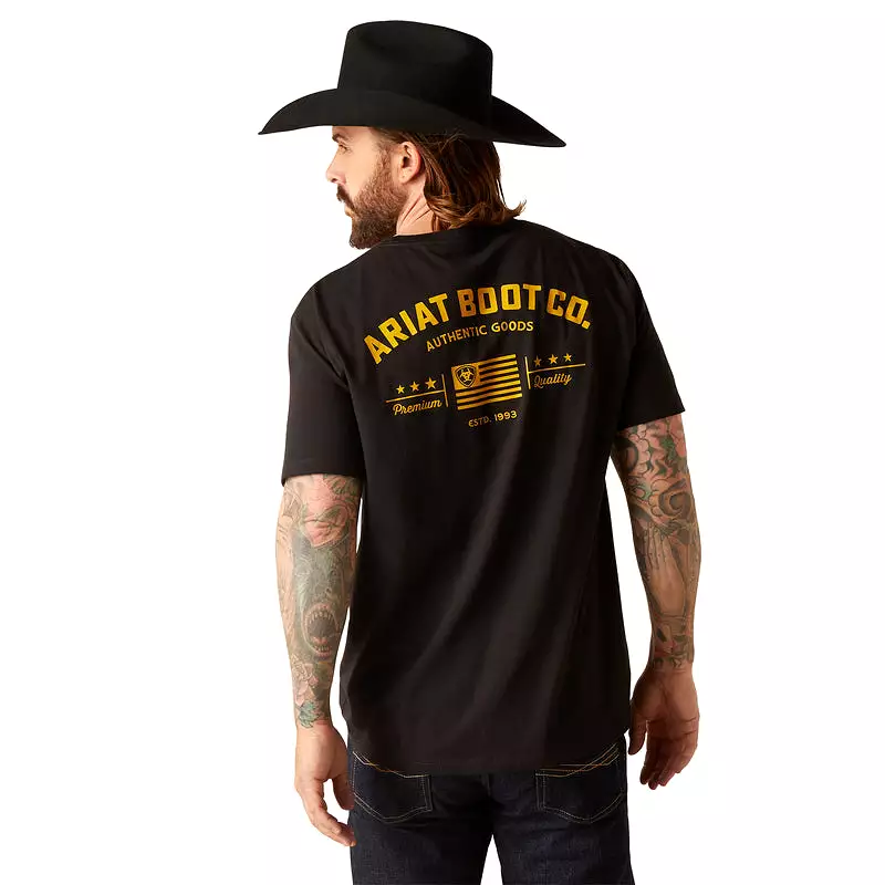 'Ariat' Men's USA Workwear T-Shirt - Black