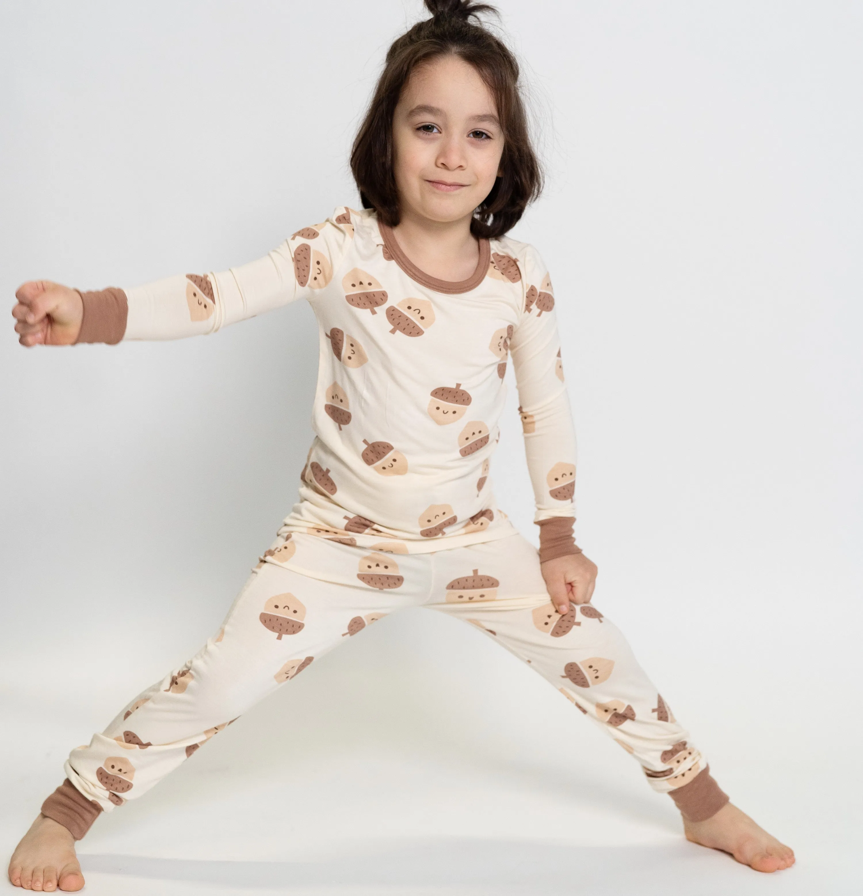 Bamboo Long Sleeve Pajama Set (Acorn Pals Print)