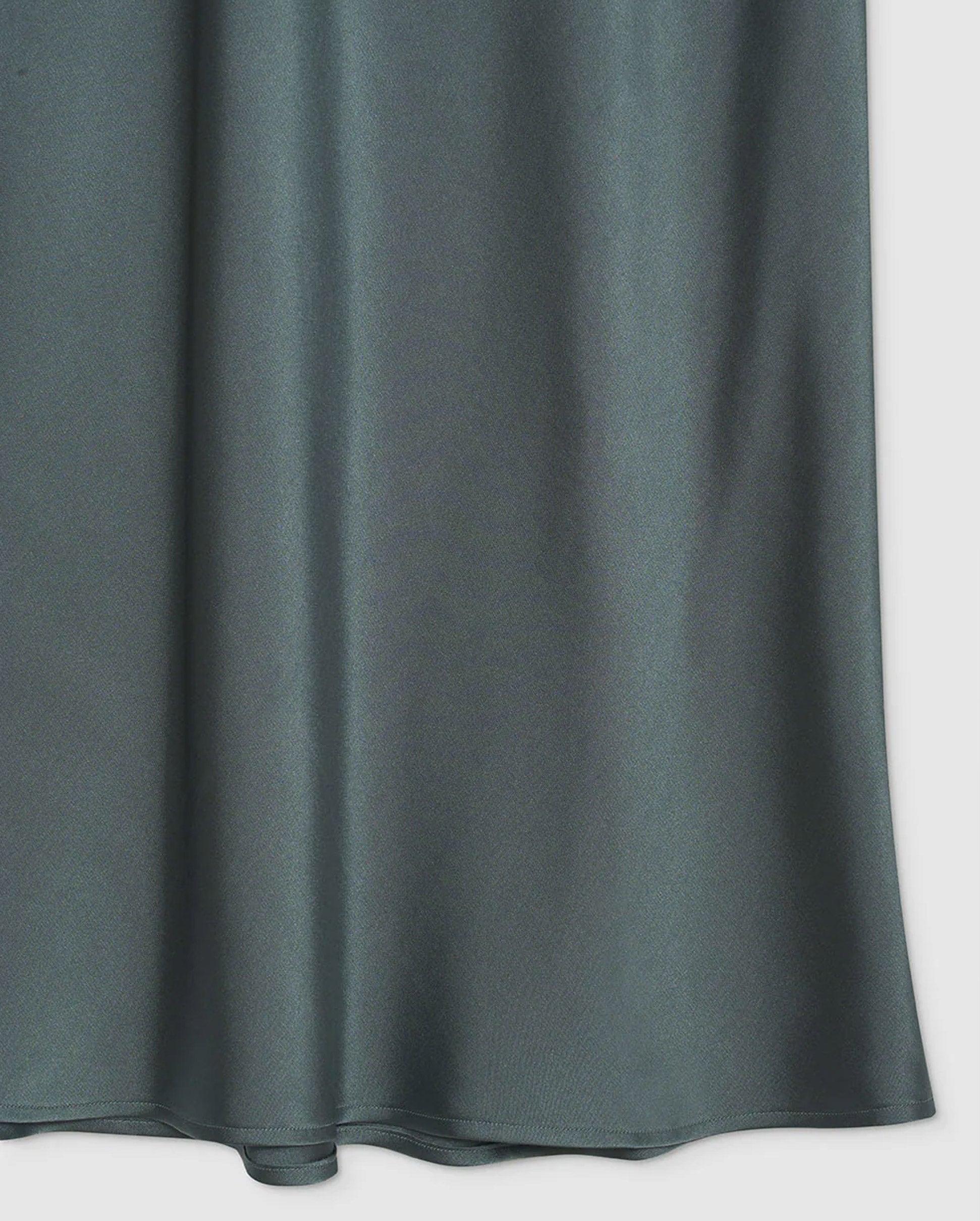 BAR SILK SKIRT / DARK SAGE