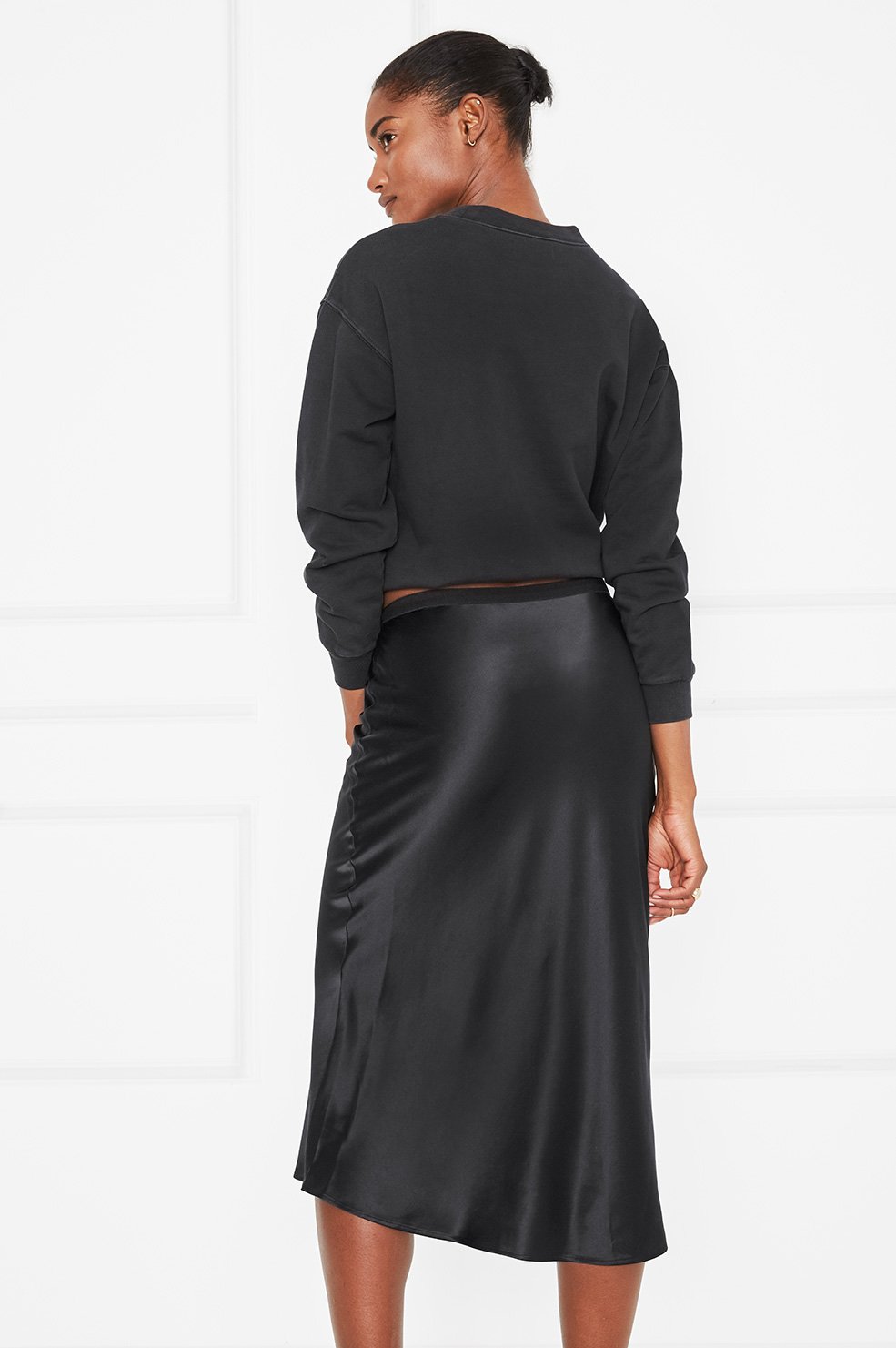 Bar Silk Skirt - Black