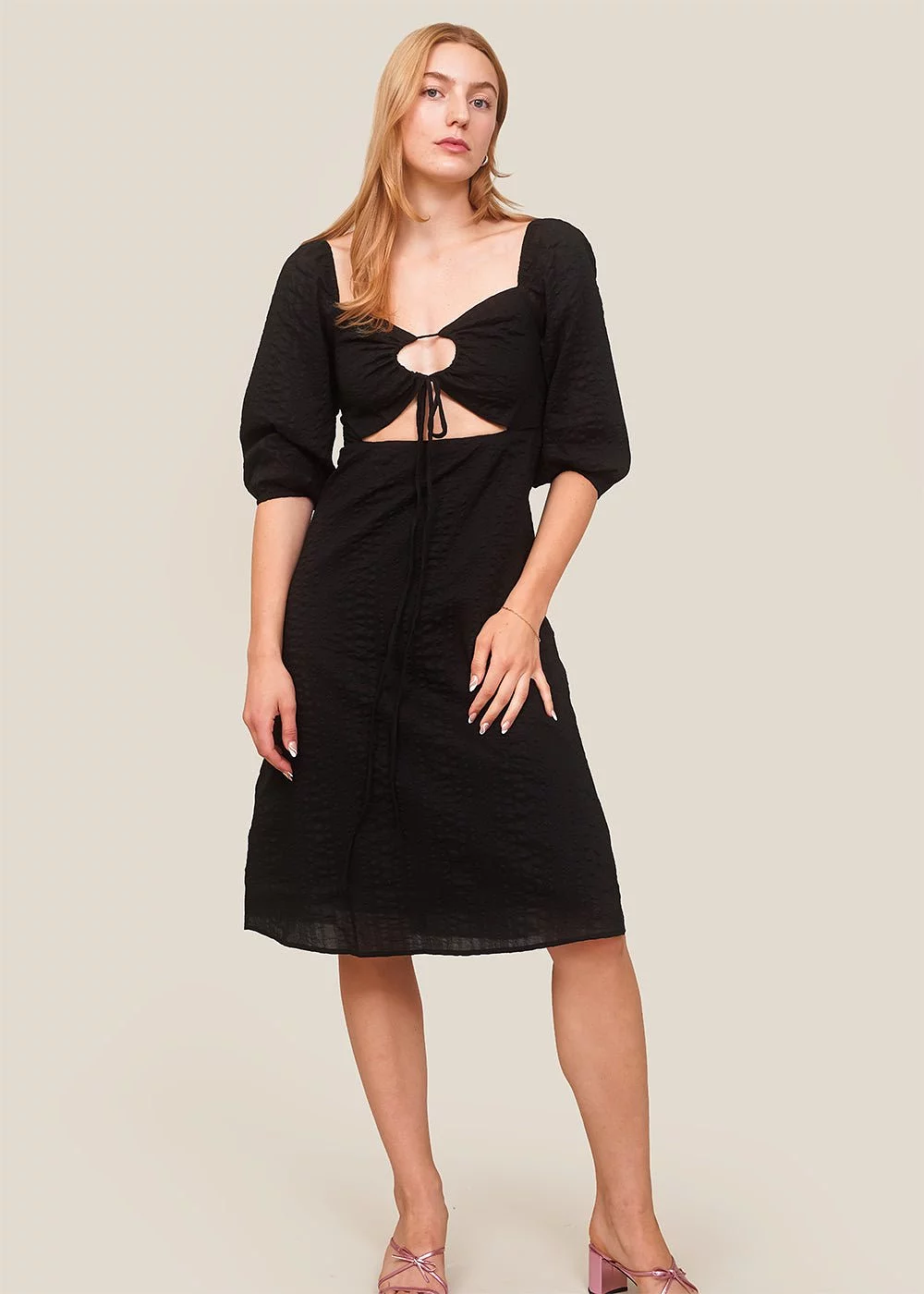 Black Jules Midi Dress