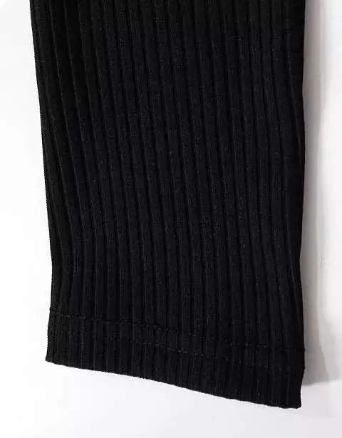 Bodycon Knitted Turtleneck Long Black Dress