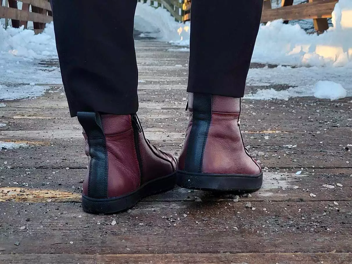 Burgundy Leather high top sneaker