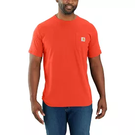 'Carhartt' Men's Force Relaxed Fit Midweight Pocket T-Shirt - Cherry Tomato