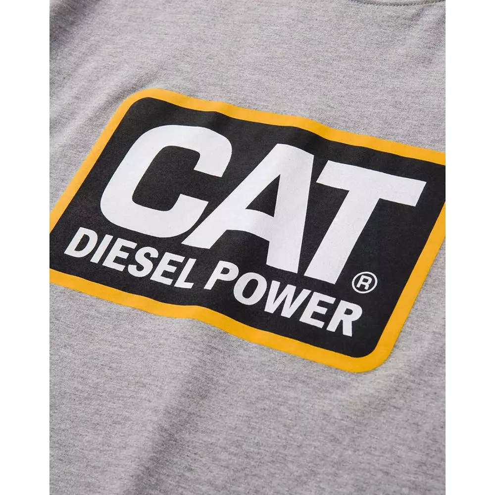 CAT Diesel Power Short Sleeve Men's Work T-Shirt 1510451 - Grey