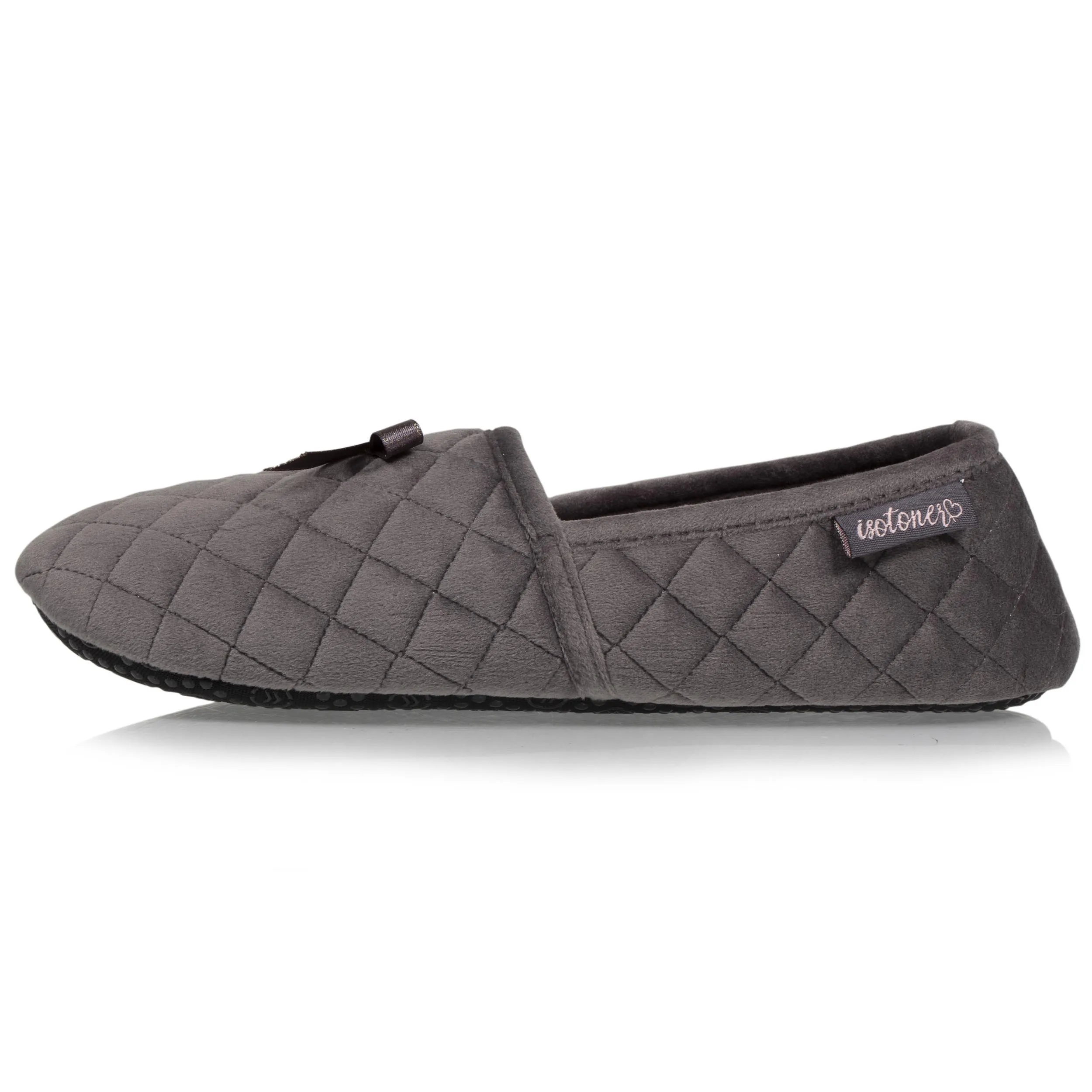 Chaussons slippers Femme matelassés Gris foncé