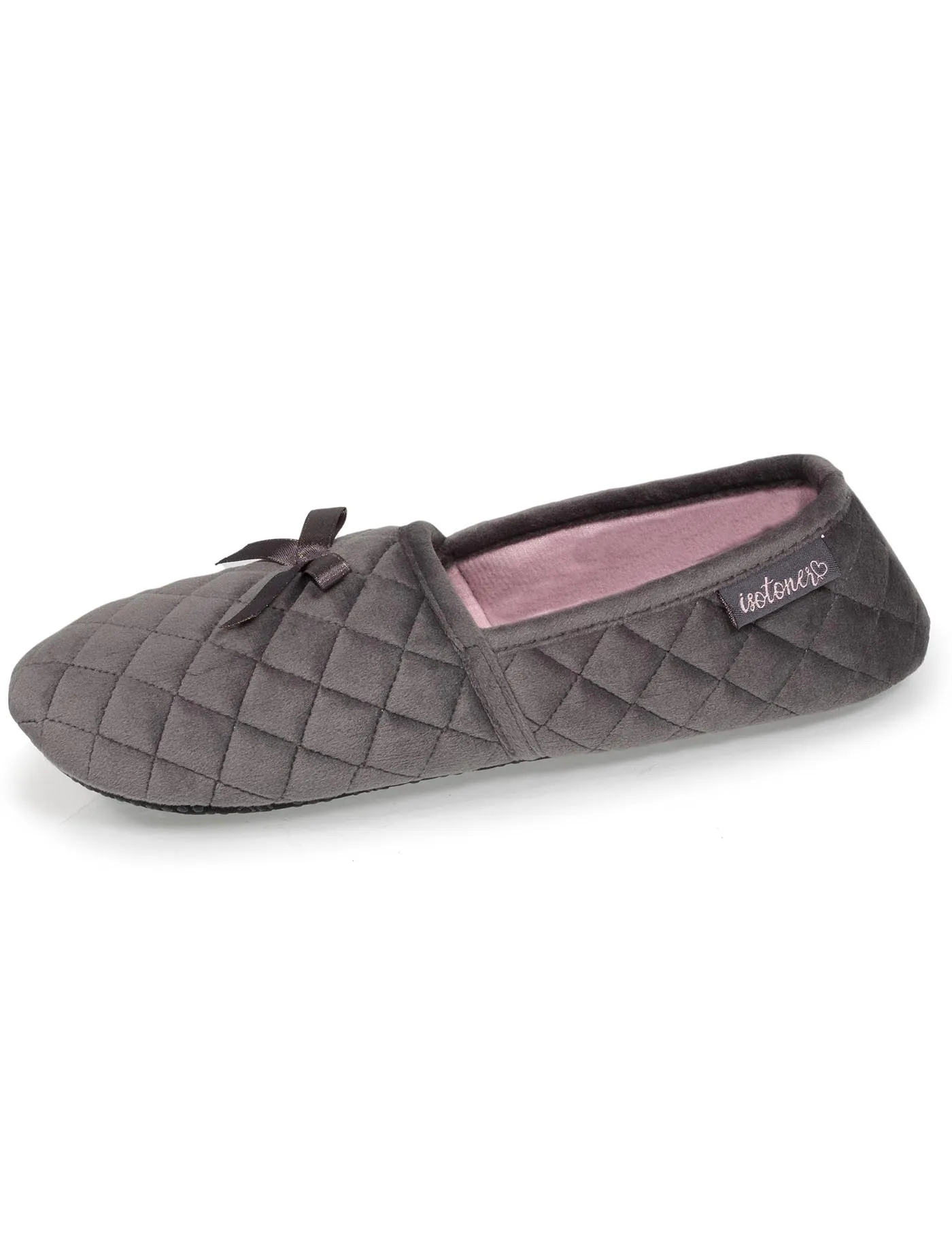 Chaussons slippers Femme matelassés Gris foncé