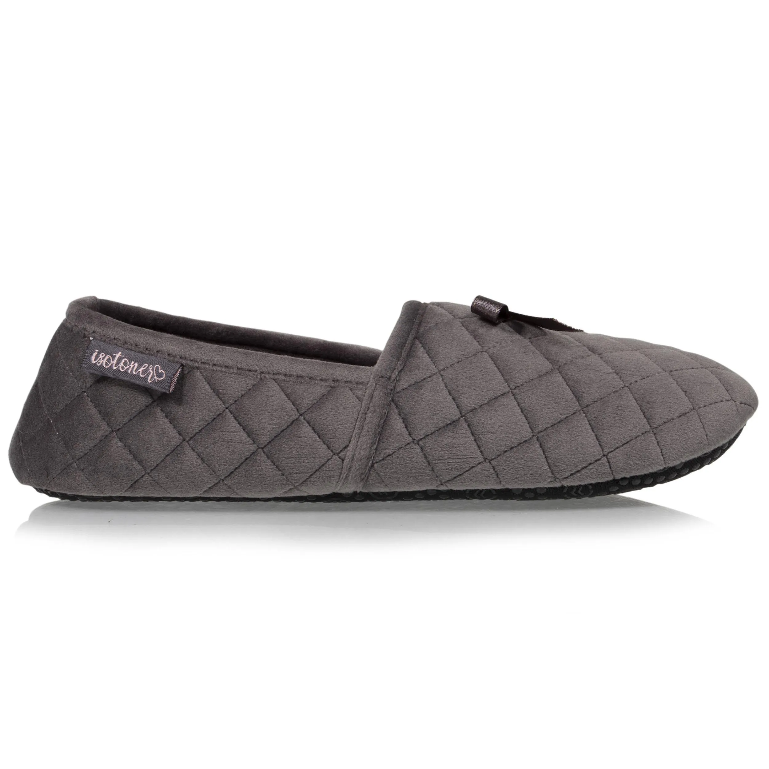 Chaussons slippers Femme matelassés Gris foncé