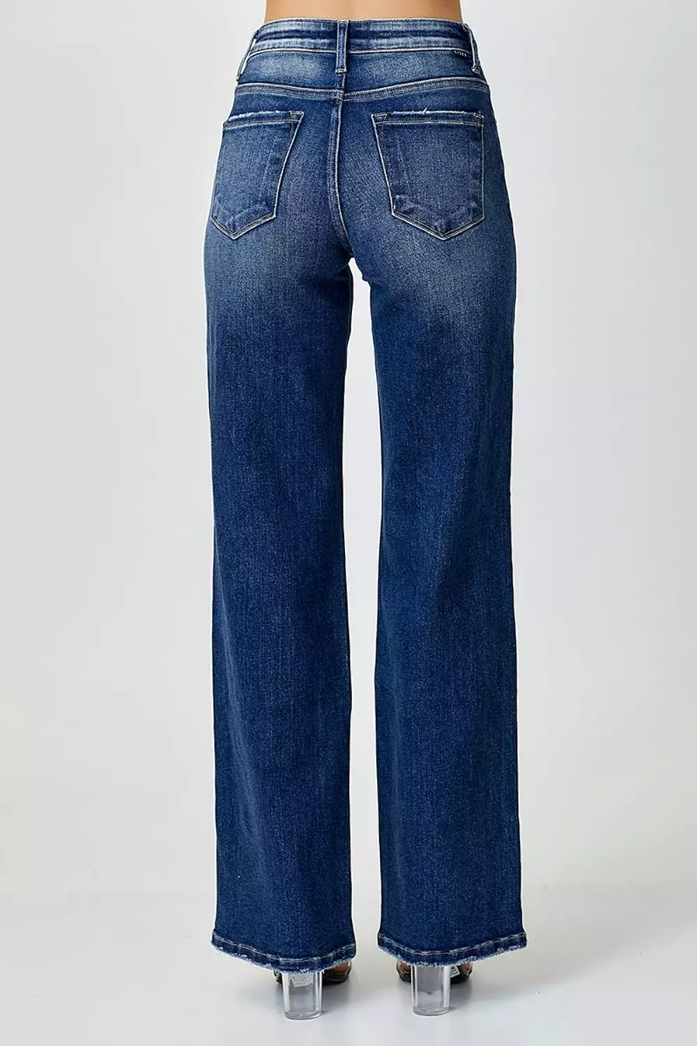 Classic Blue Mid Rise Straight Jeans