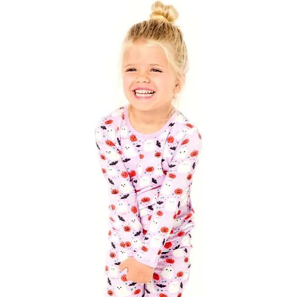 Clover Baby & Kids Long Sleeve Pajama Set, Halloween Ghosts