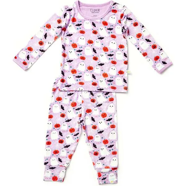 Clover Baby & Kids Long Sleeve Pajama Set, Halloween Ghosts