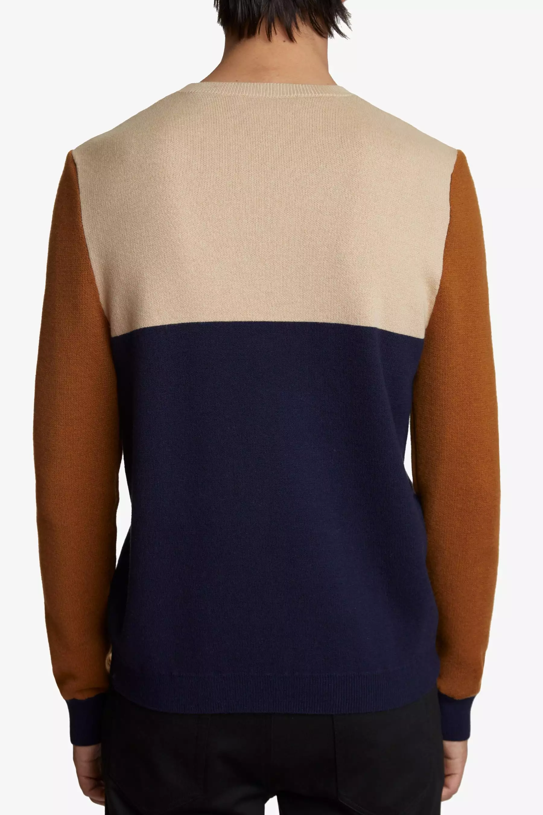 Color Blocked Mountaineer Crewneck Sweater