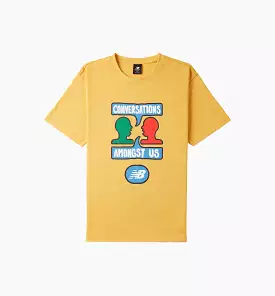 Conversations Amongst Us Mens Short Sleeve Shirt - Yellow