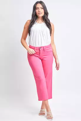 Coral Jeanswear Full Size Mid-Rise Hyperstretch Cropped Straight Pants