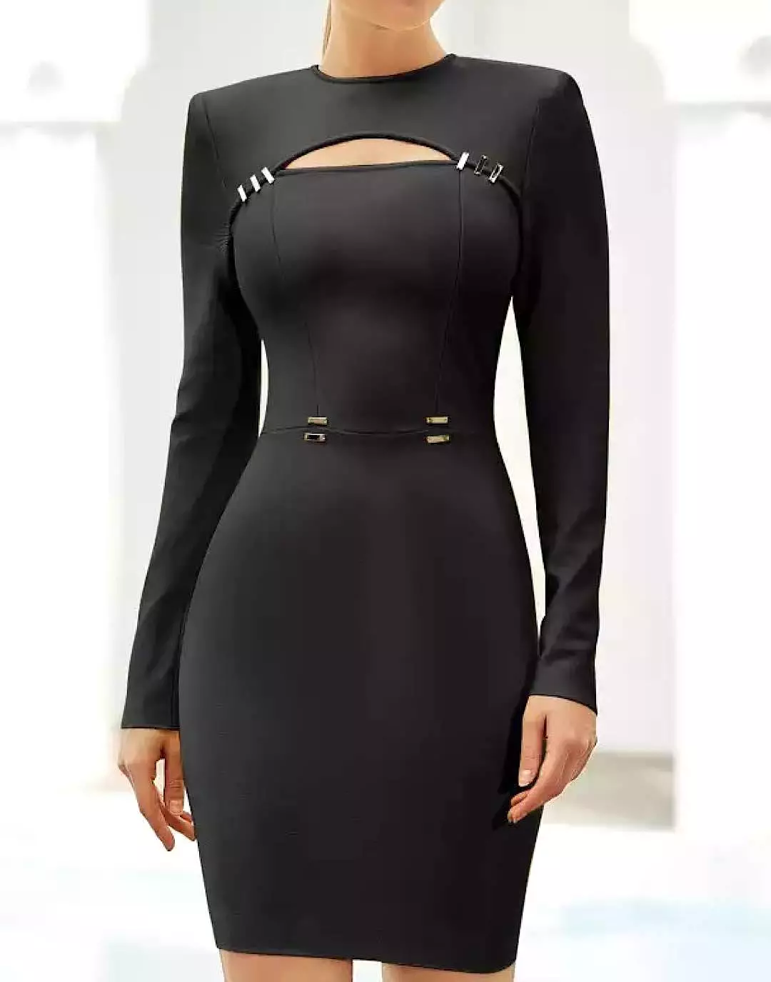 Cutout Cleavage Bodycon Dress