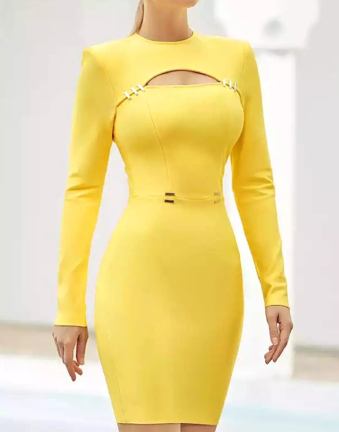 Cutout Cleavage Bodycon Dress