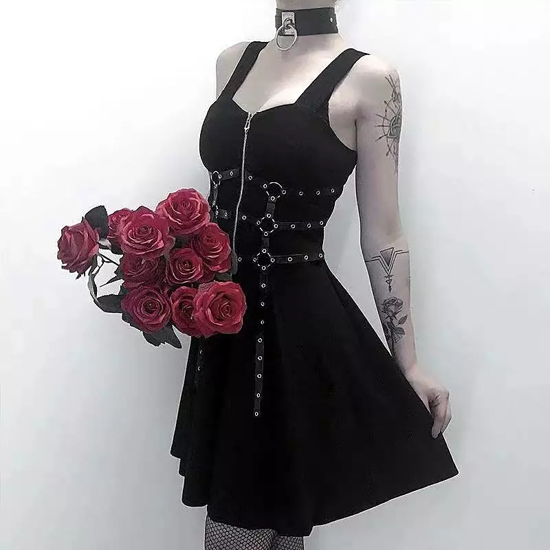 DARK PUNK STRAP DRESS