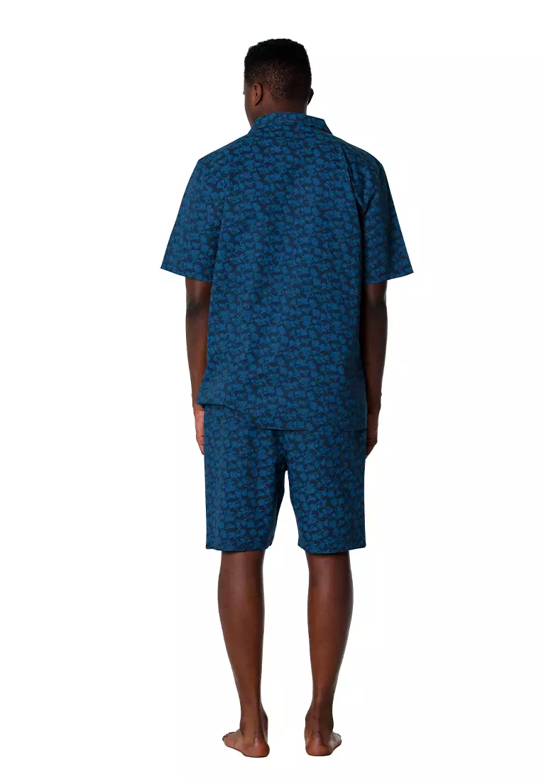 DE LUCCA De Lucca Mens Short Sleeve Pajama Set