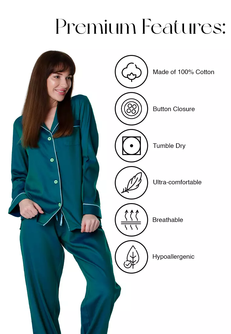 DE LUCCA De Lucca Women's Long Pajama Set