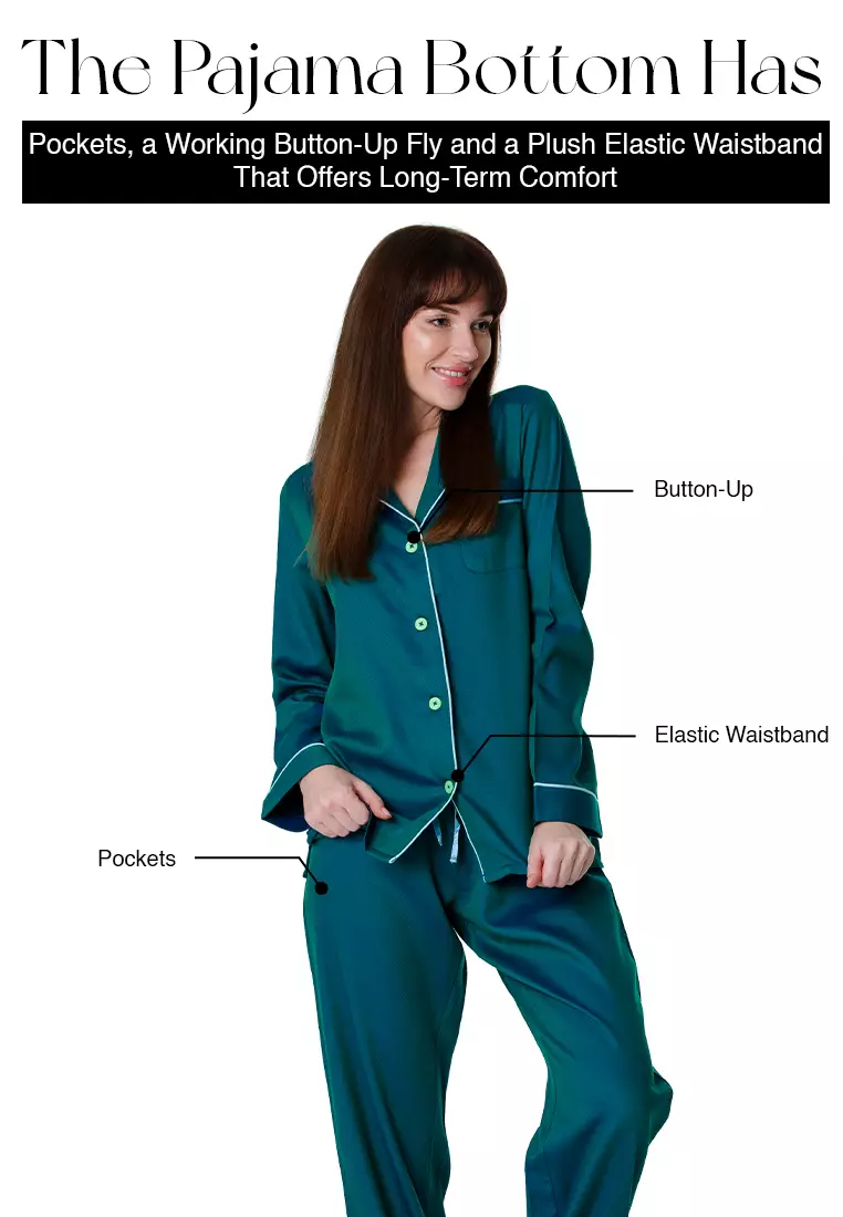 DE LUCCA De Lucca Women's Long Pajama Set