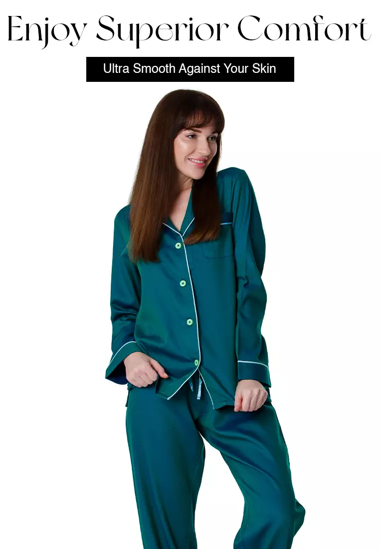 DE LUCCA De Lucca Women's Long Pajama Set