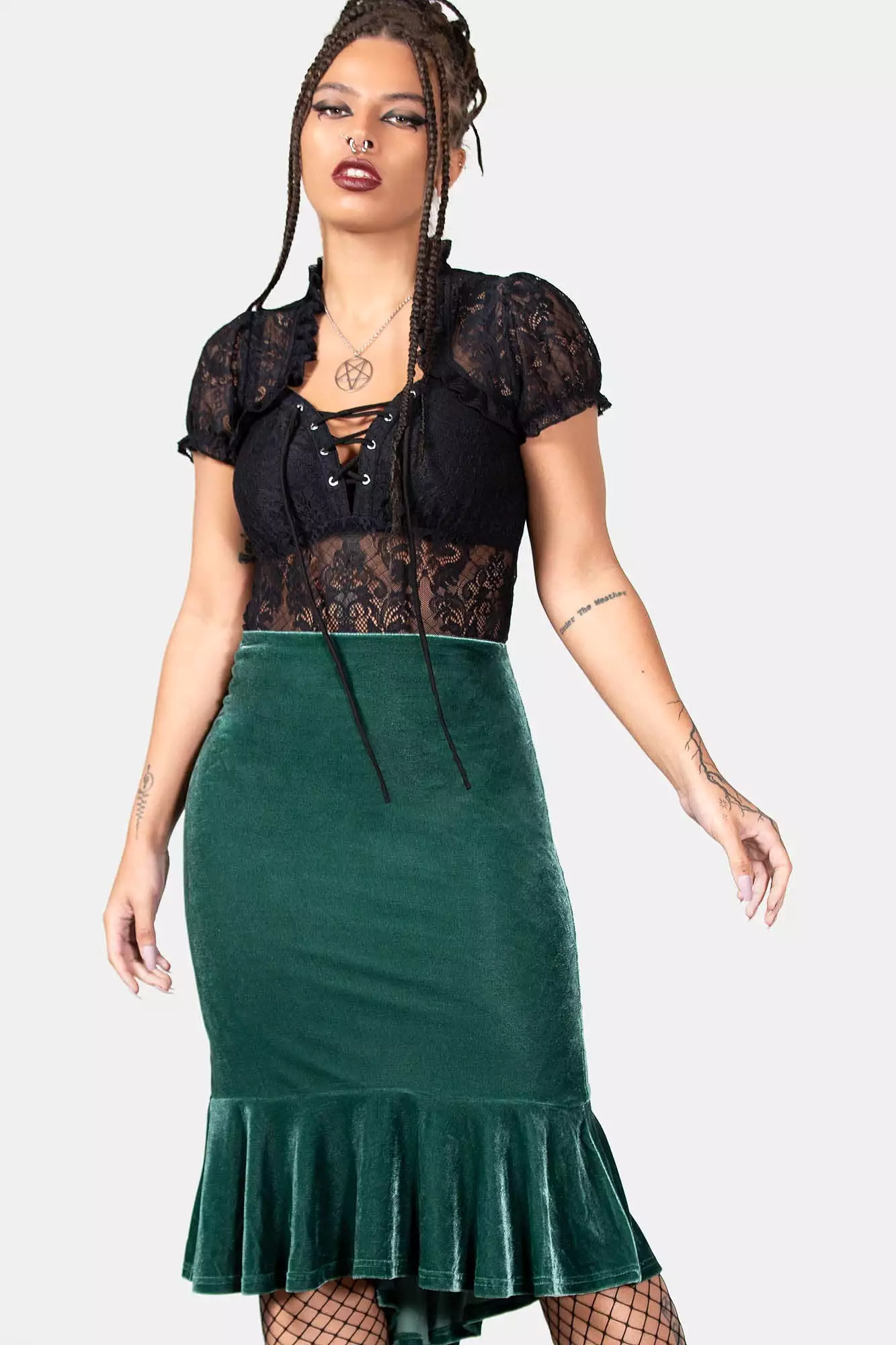 Drusilla Midi Skirt [GREEN] Resurrect