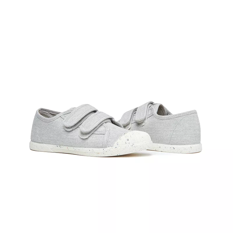 ECO-Friendly Canvas Double Sneaker in Grey