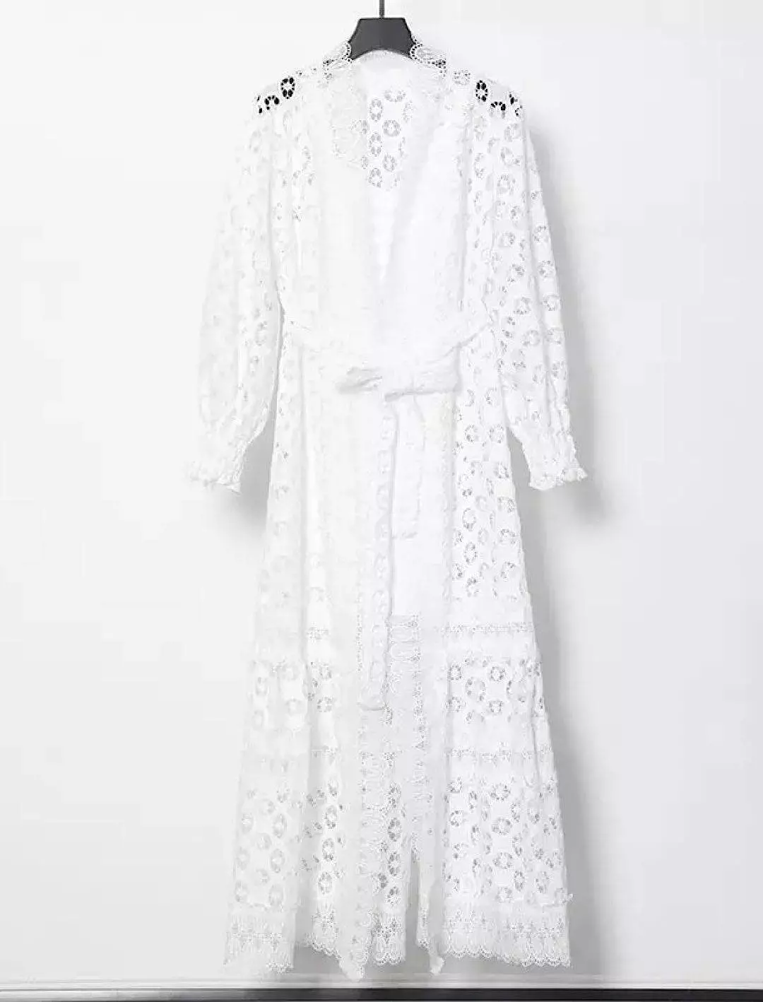 Embroidered Lace Long Cover Up Dress