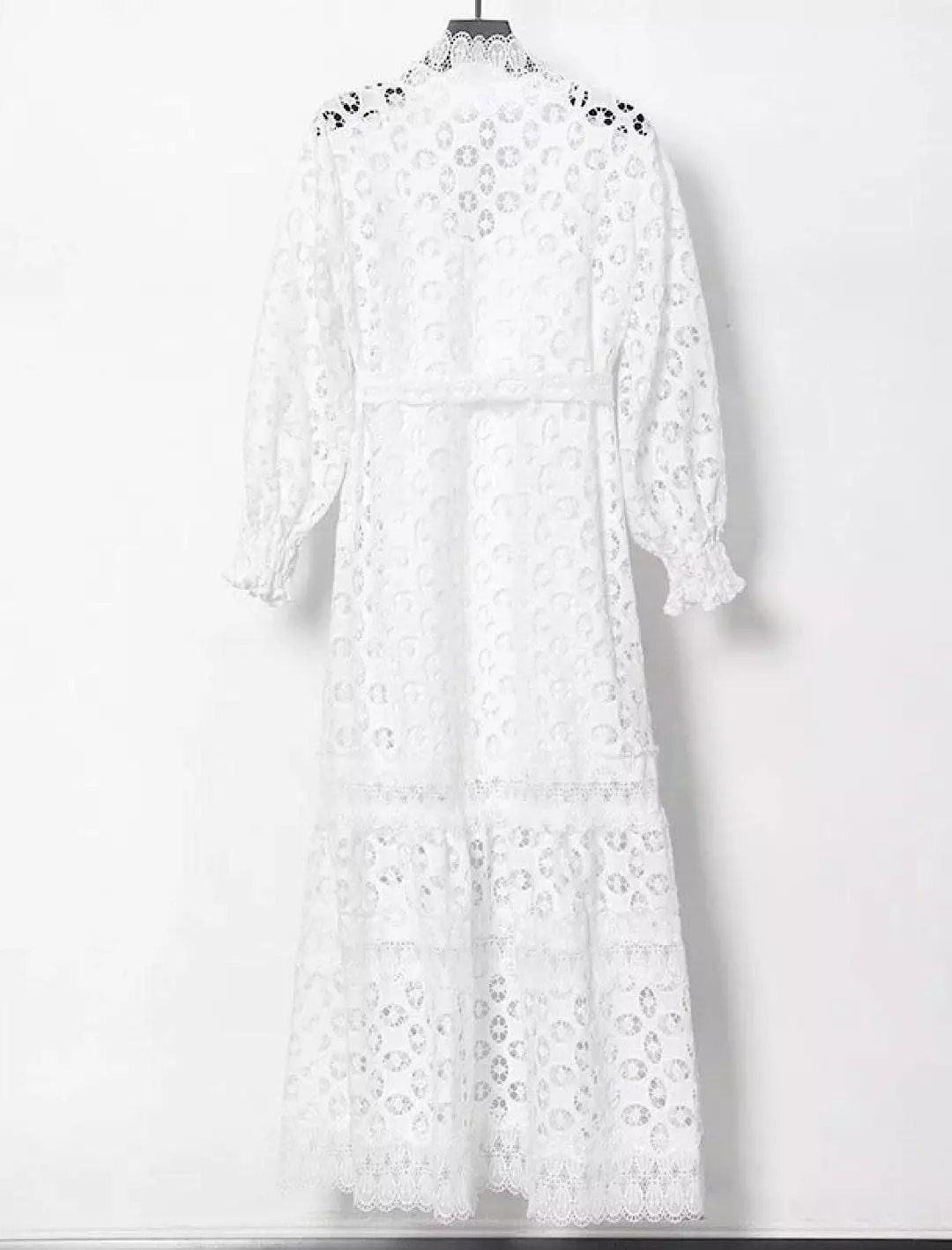 Embroidered Lace Long Cover Up Dress