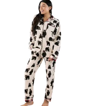 Family Bear Women's Button Down Pajama Set