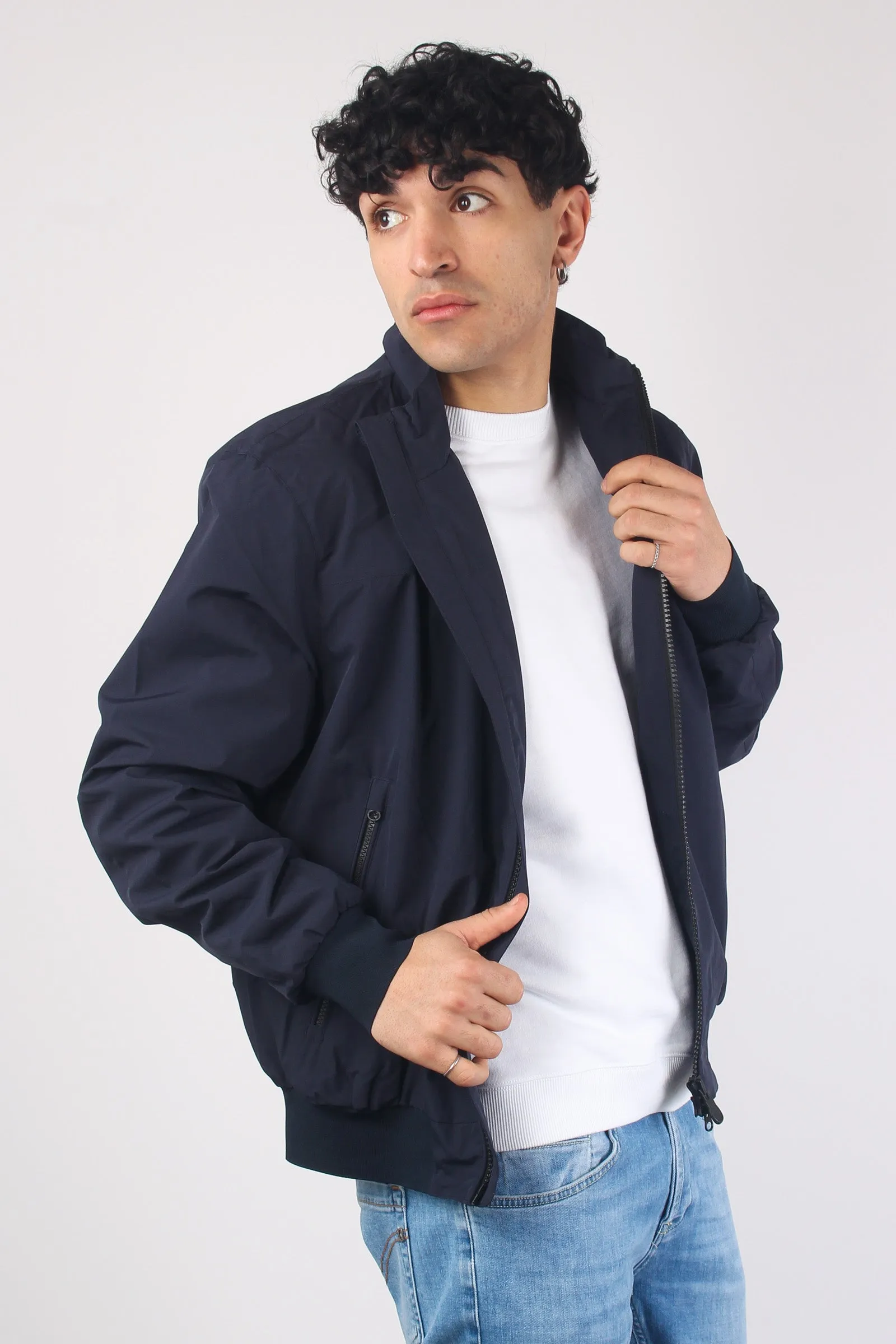 Finlay Bomber Nylon Liscio Blue Black