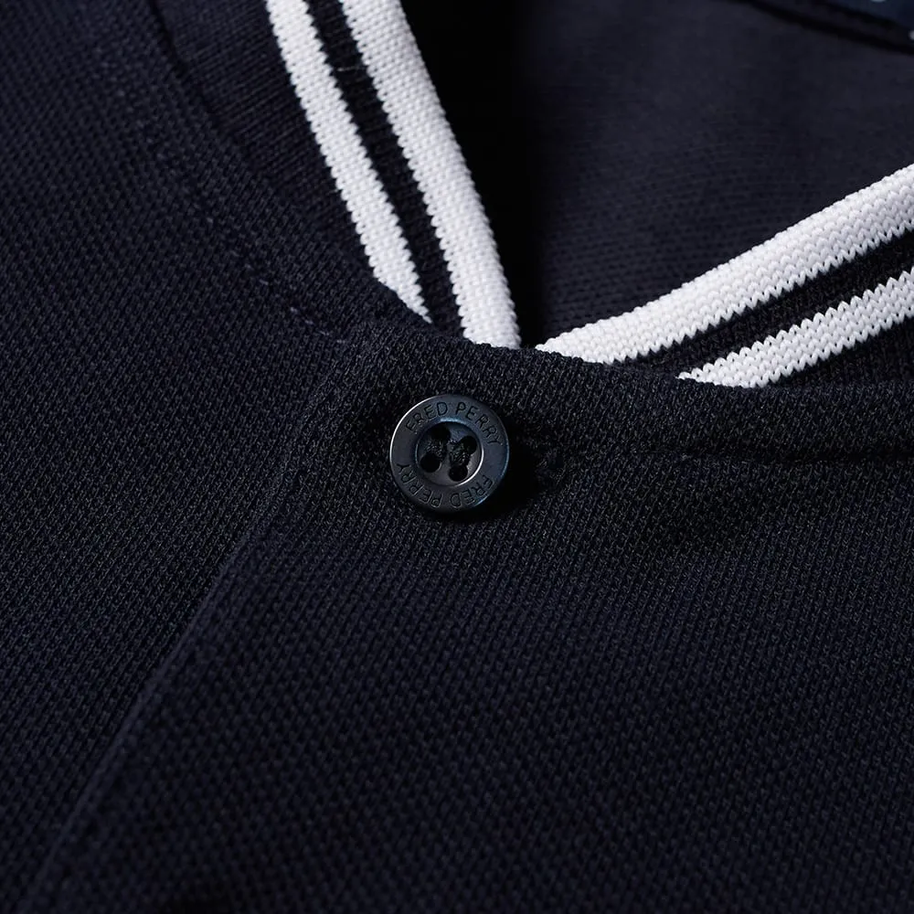 Fred Perry Bomber Collar Pique PoloNavy