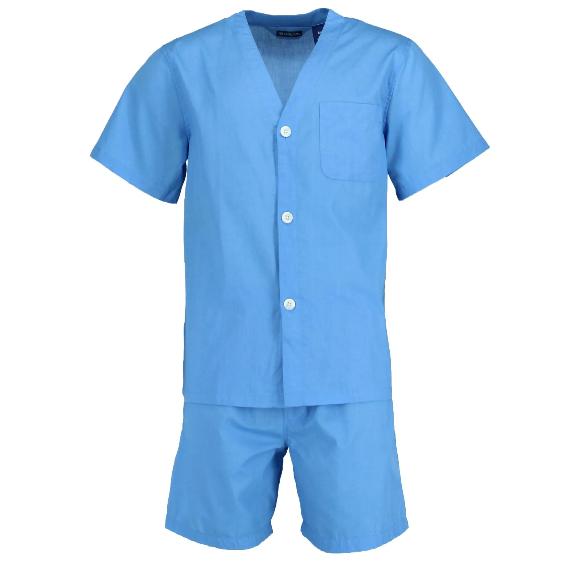 Fruit of the Loom Men's Short Sleeve Short Leg Pajama Set