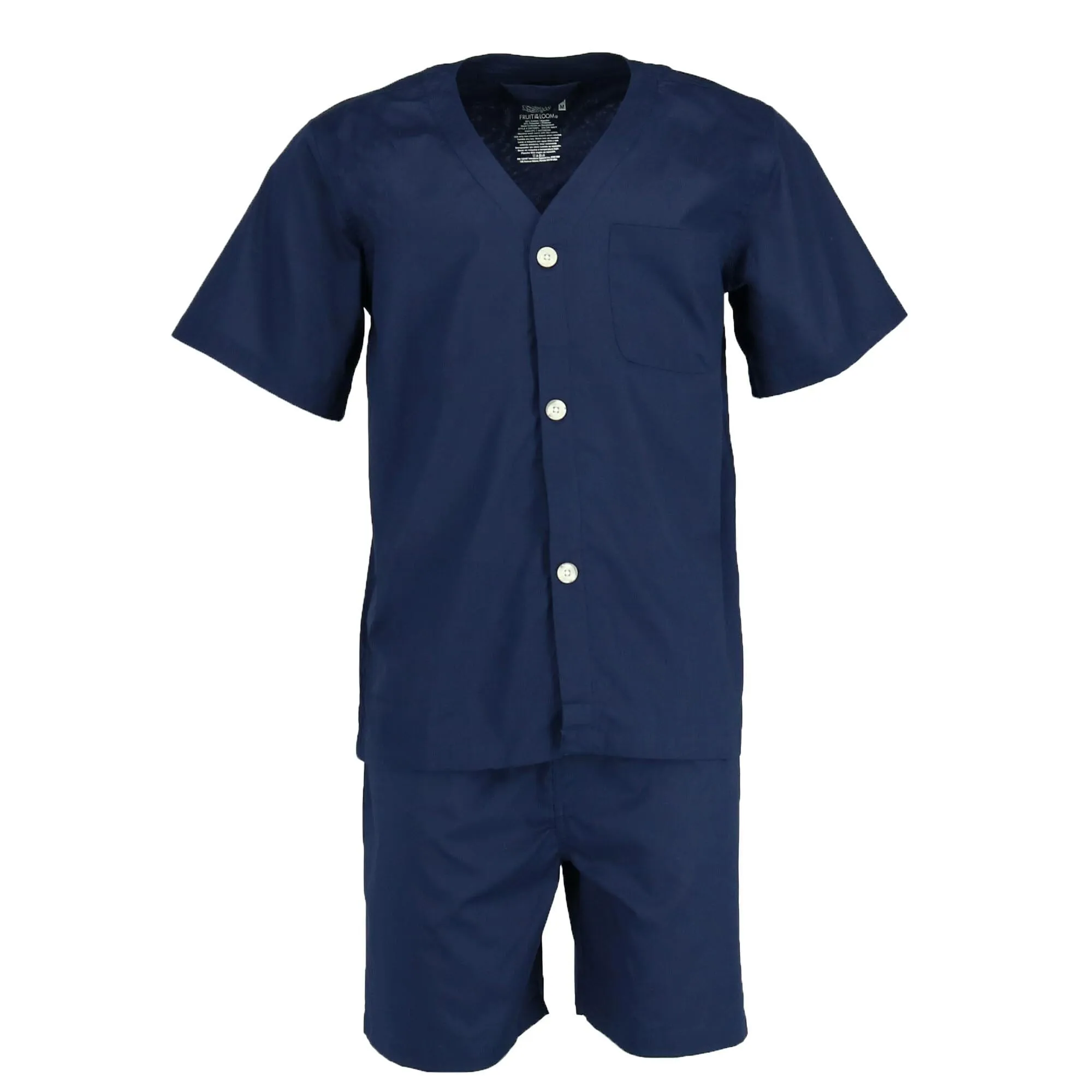 Fruit of the Loom Men's Short Sleeve Short Leg Pajama Set