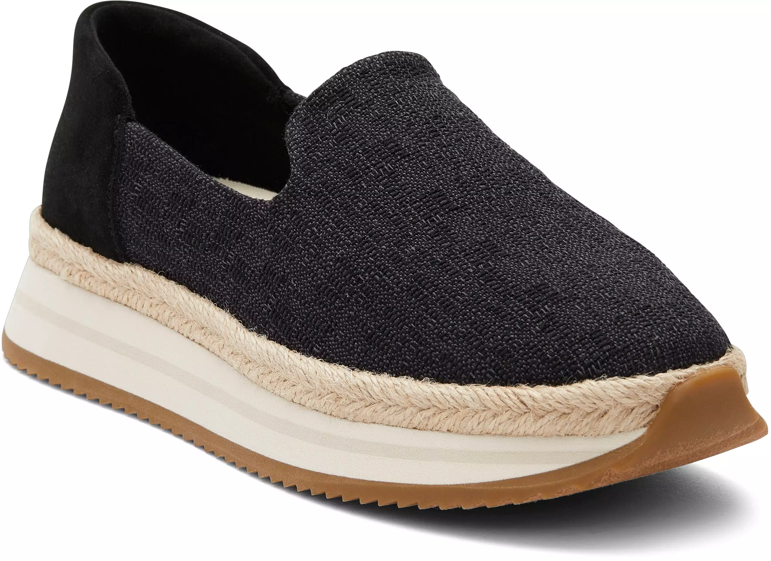 Jocelyn Espadrille Sneaker - Black Slub/Suede