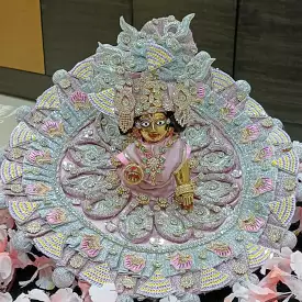 Kanha Sunder , Beautiful Designer Poshak For Laddu Gopal With Mukut-BRIJ001PA