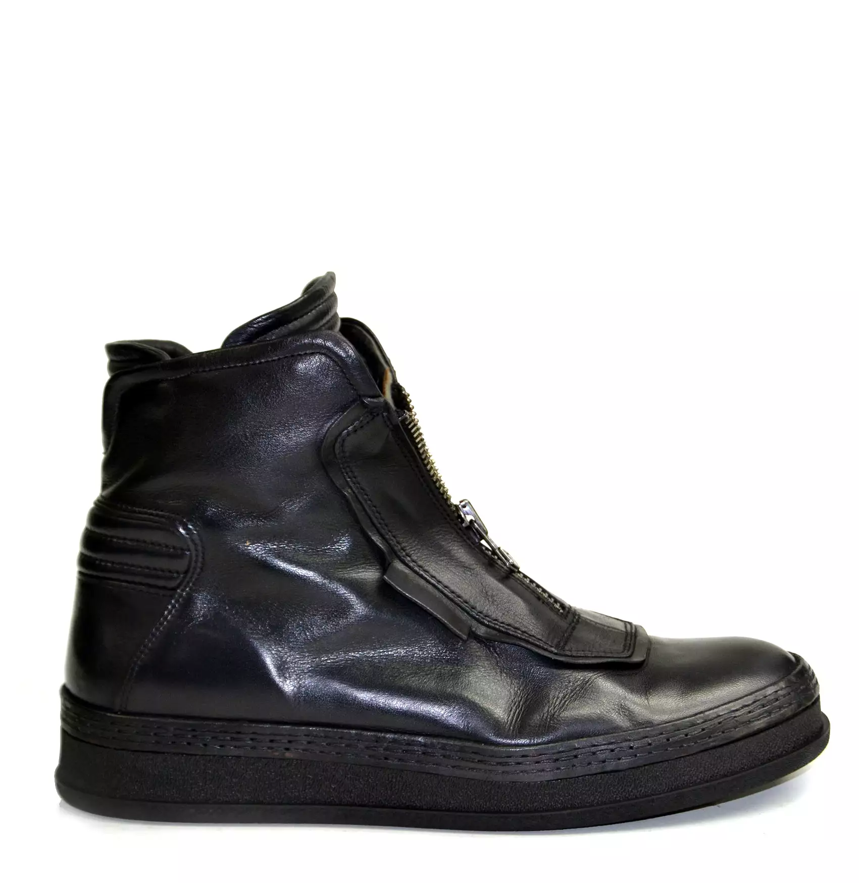 LARRY Black leather sneaker