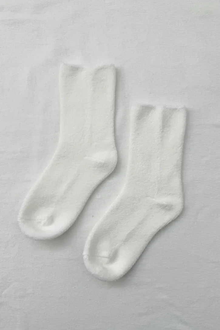 Le Bon Cloud Socks- Classic White