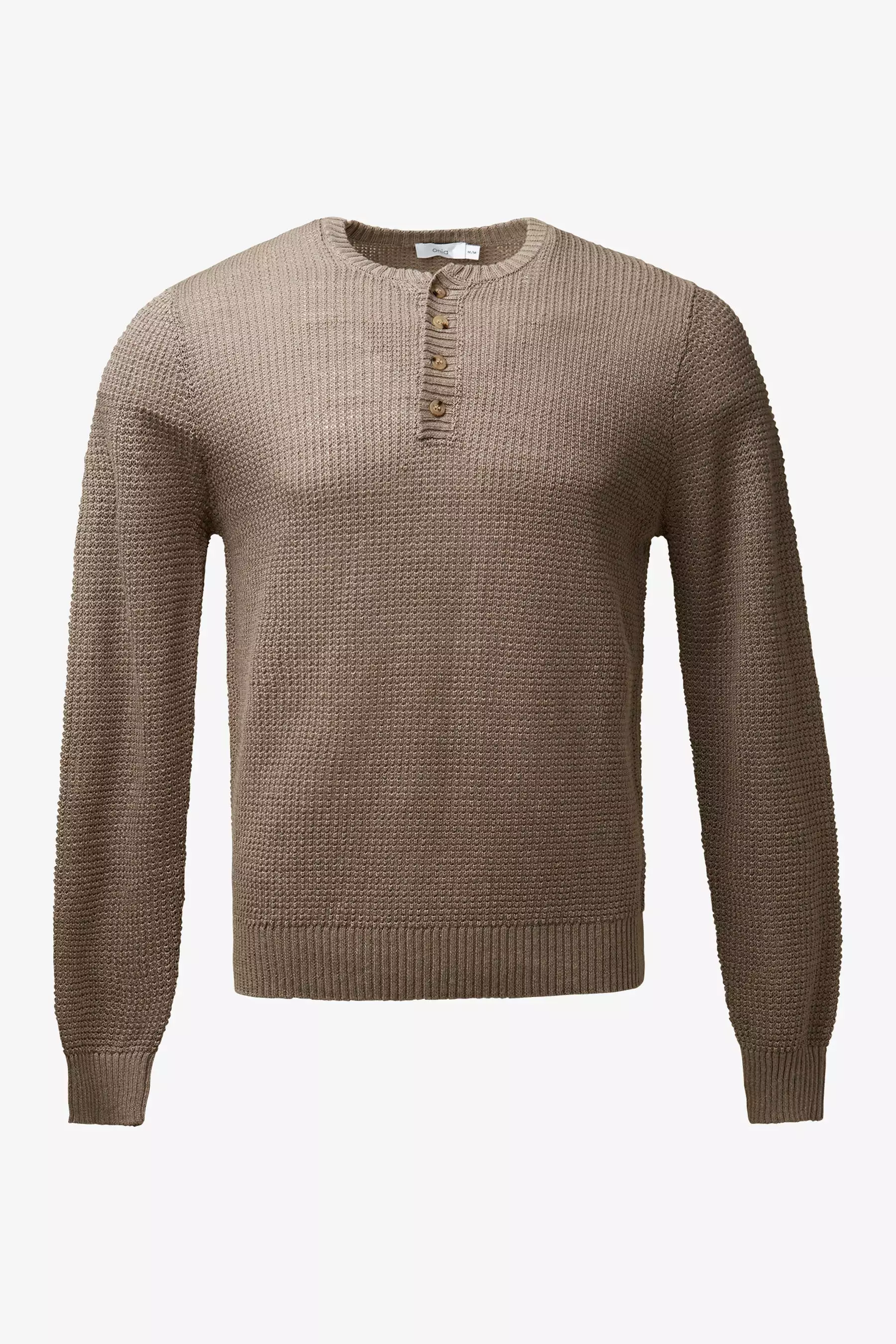 Linen Henley Sweater