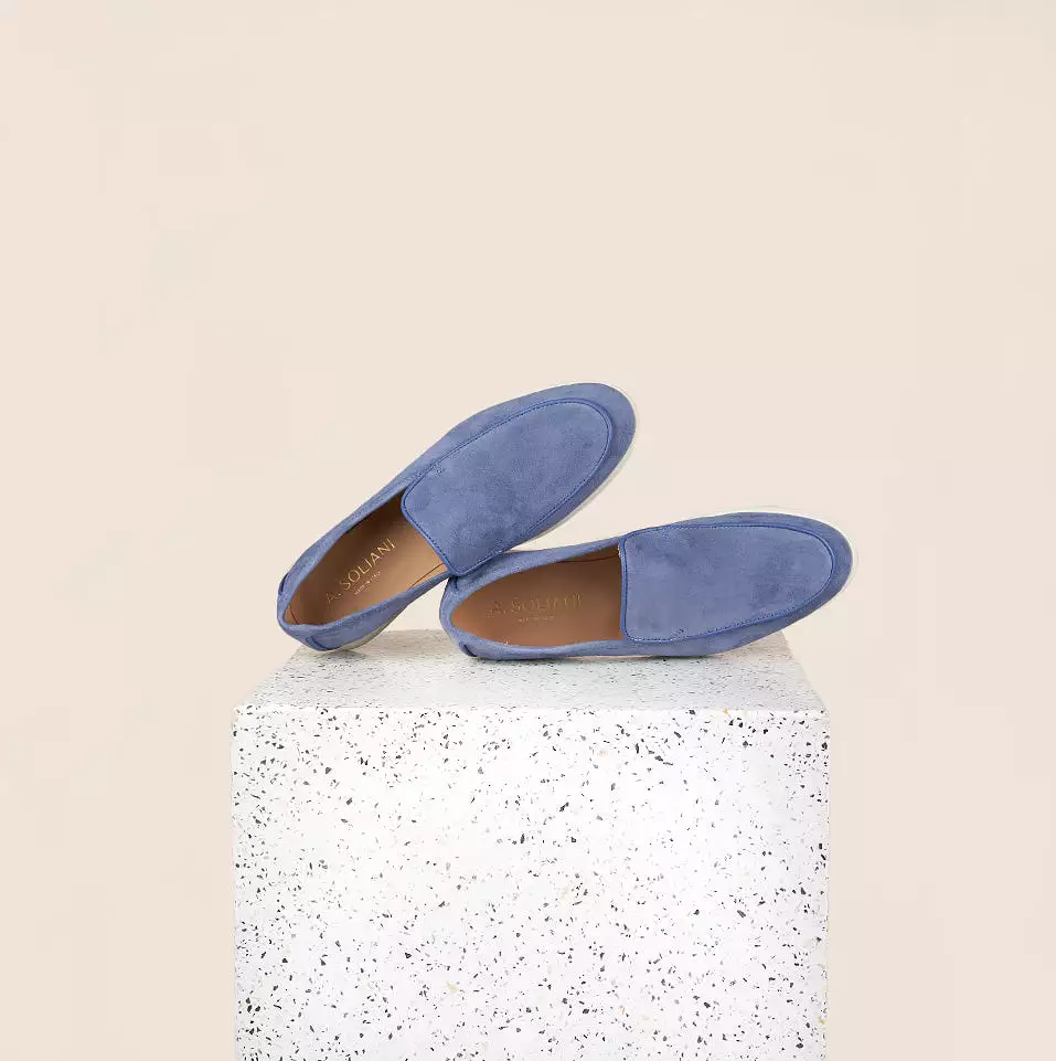 Lisa Sneaker Loafer - Light Blue Suede