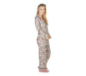 Memoi Women's Corgi Button-Front Pajama Set