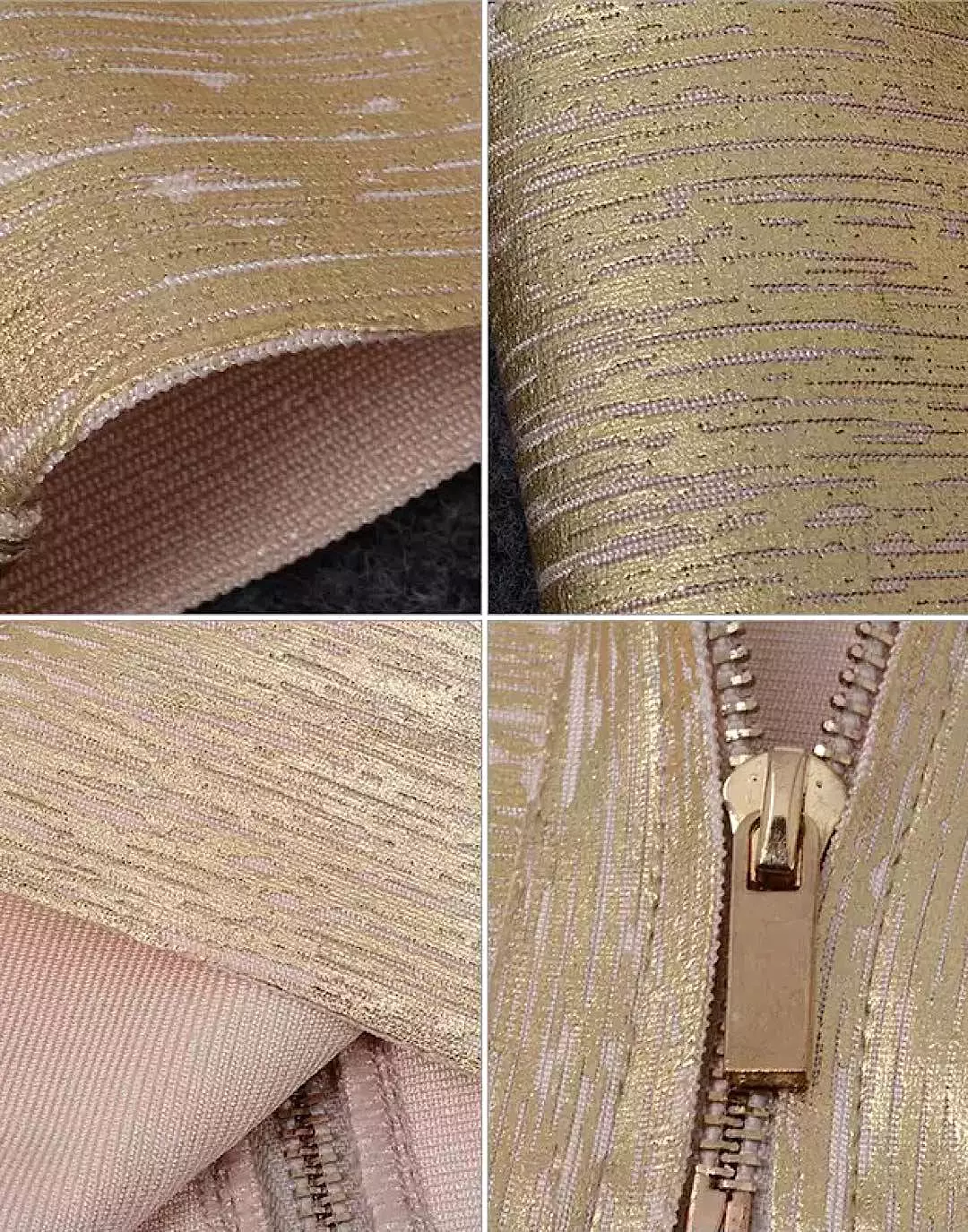 Metallic Gold Cutout Bandage Dress