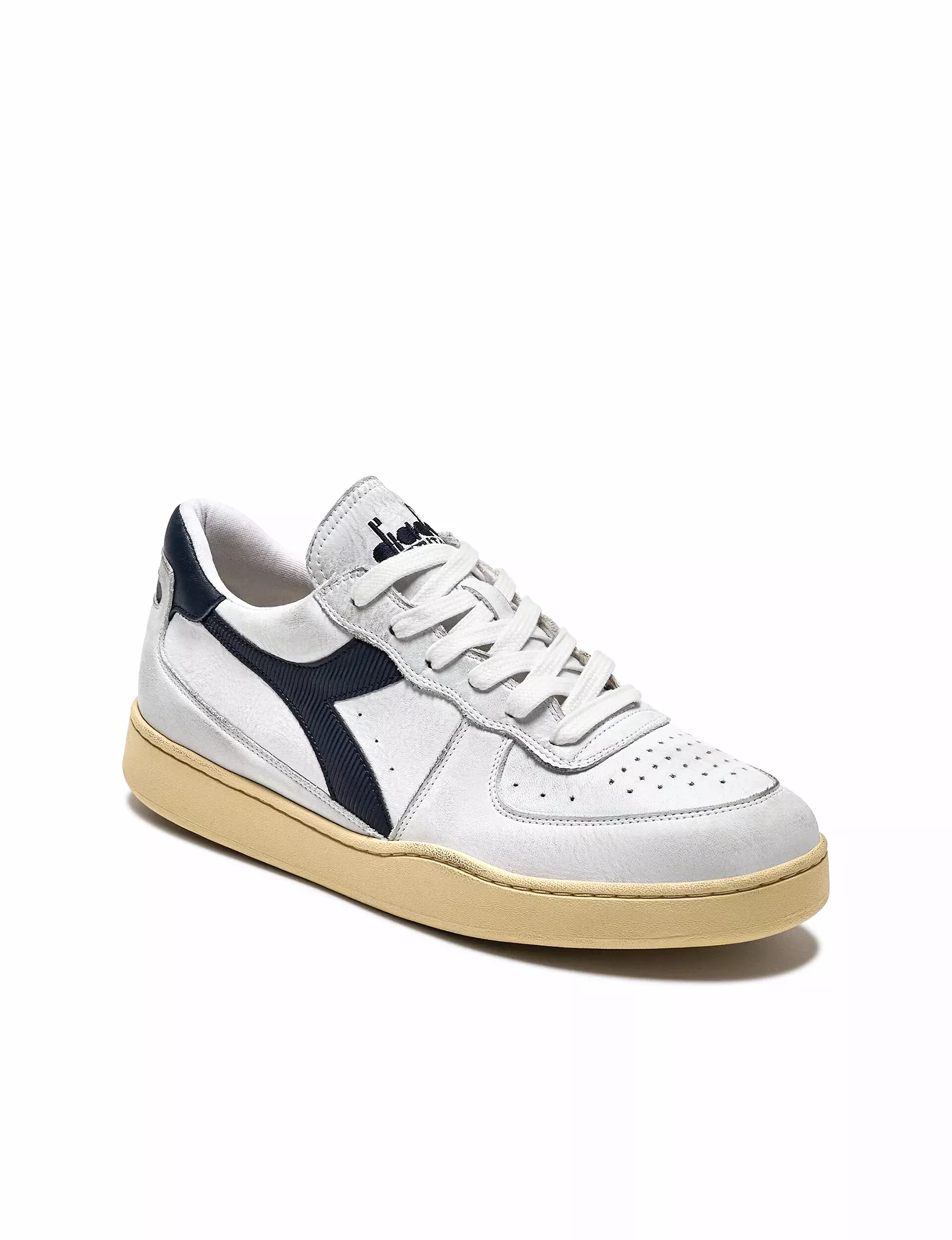 Mi Basket Low Used Sneaker, White/Blue