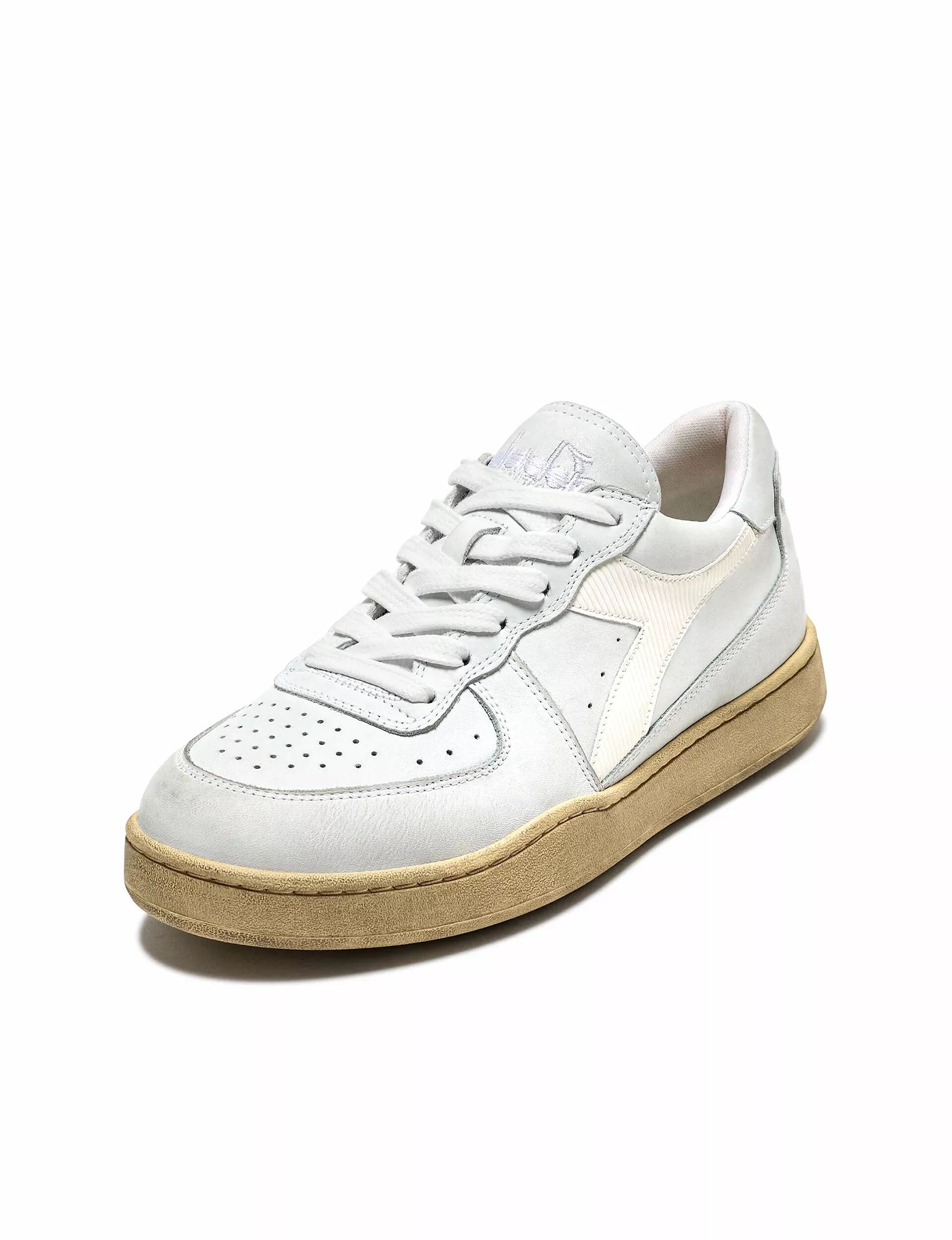 Mi Basket Low Used Sneaker, White/White