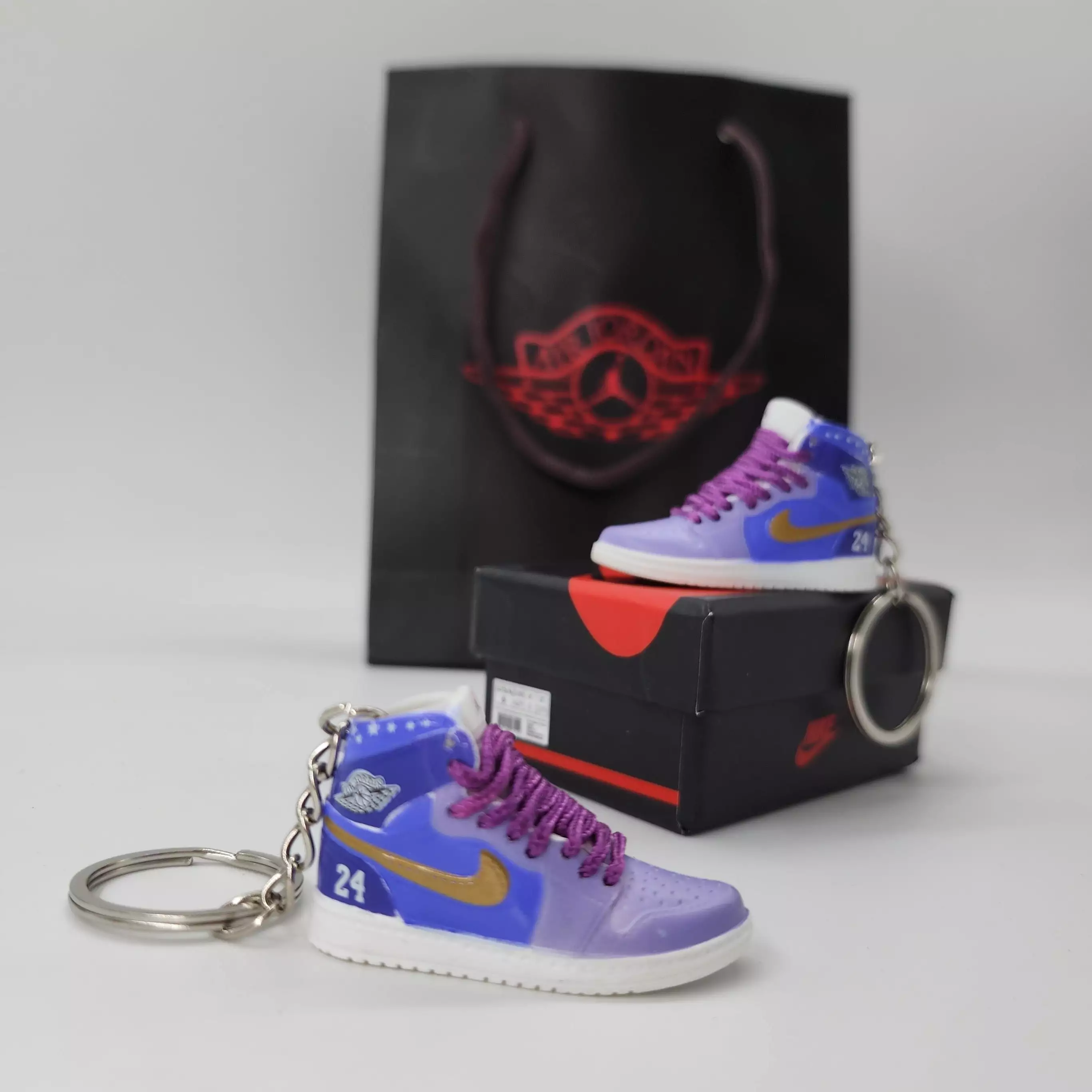 Mini Sneaker Keyring- AJ1 (Purple Mamba)