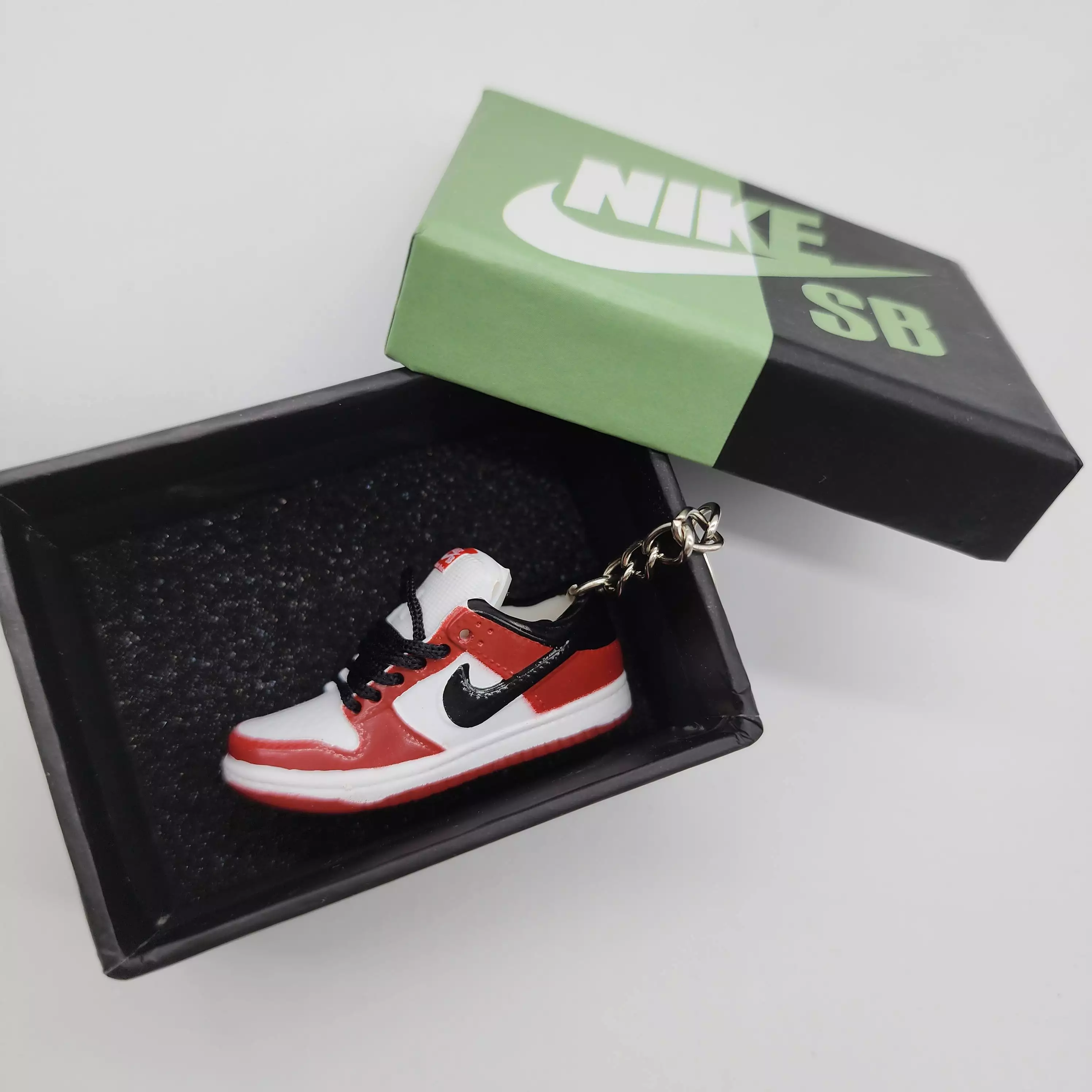 Mini Sneaker Keyring- Dunk (Red/ Black/ White)