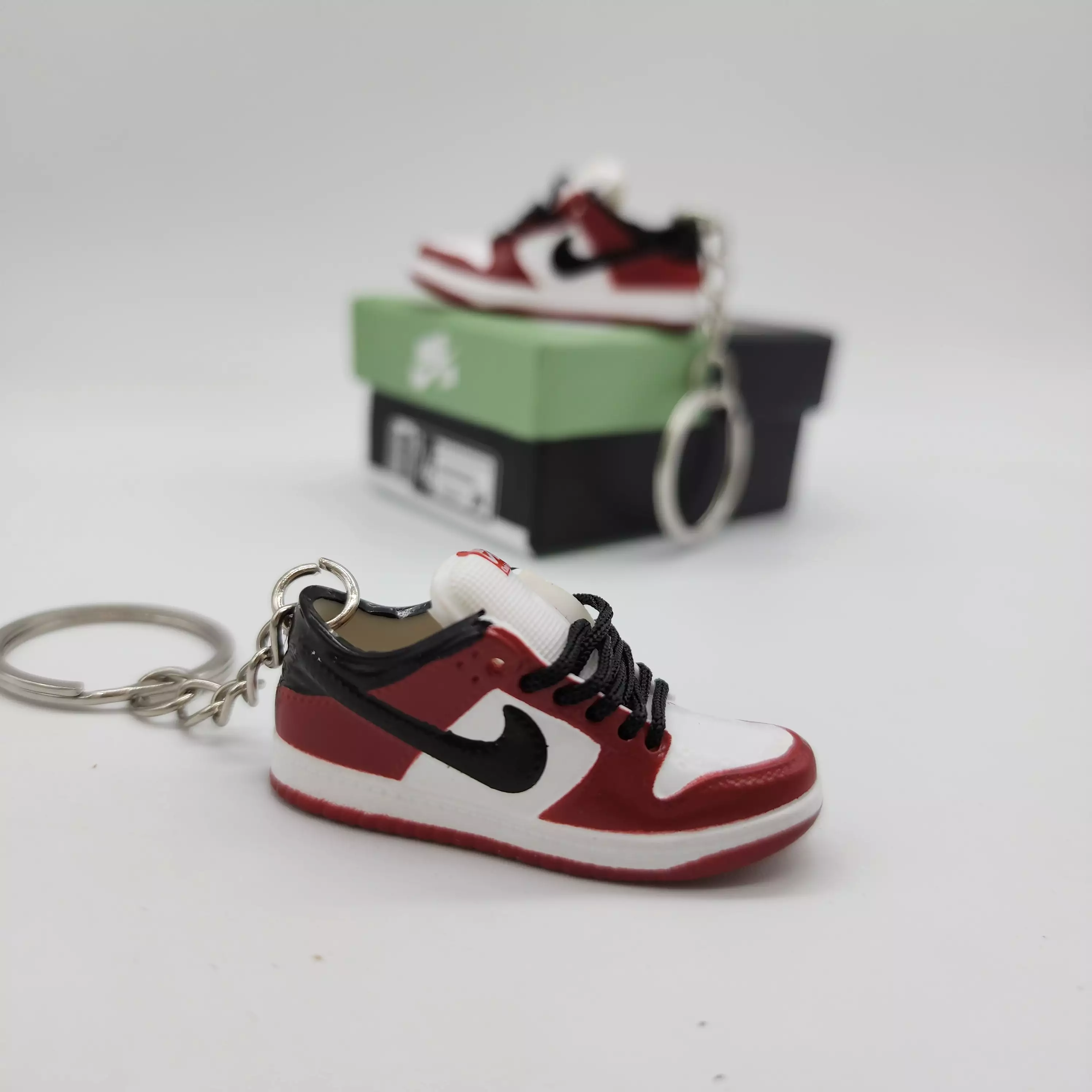 Mini Sneaker Keyring- Dunk (Red/ Black/ White)